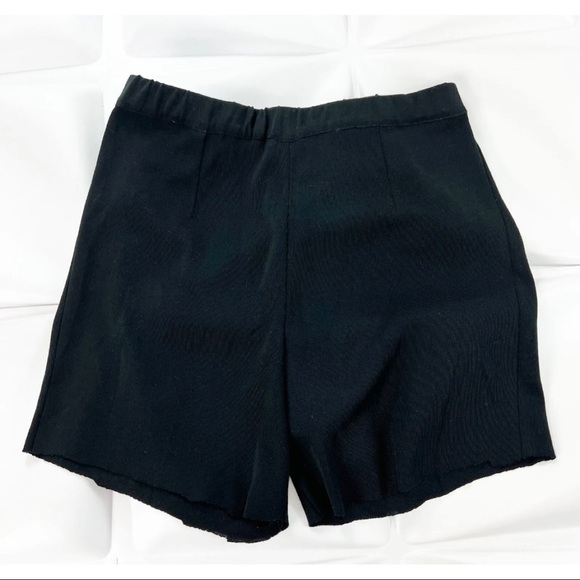 Ming Wang Womens Sz PS Petite S Black Acrylic Sweater Knit Shorts Elastic Waist - Picture 3 of 7
